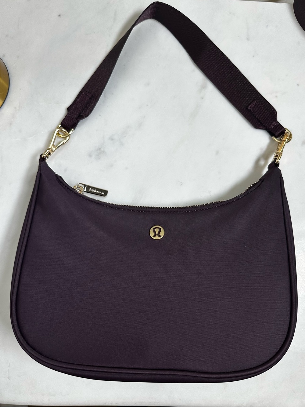 Lululemon City Essentials Small Shoulder Bag 3L and Double Wristlet Black Plumb - Picture 2 of 6